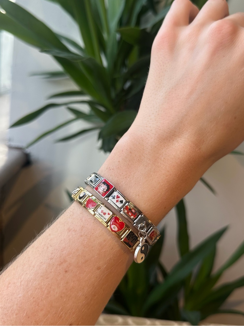 Custom gold Italian charm bracelet ♡